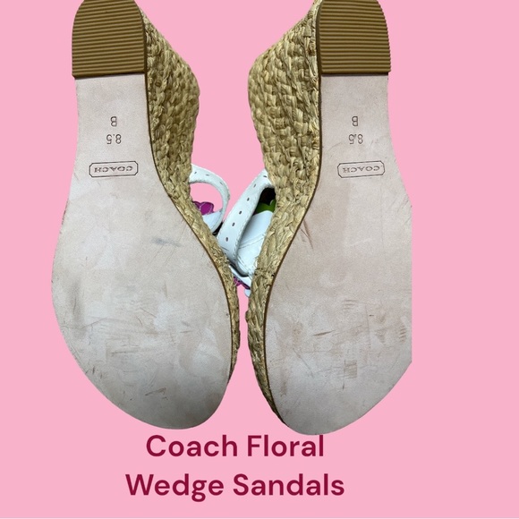 EUC 🤍 Coach Jesica Espadrille Wedge Sandal 🤍 Size 8.5 MSRP $149 - Picture 9 of 9